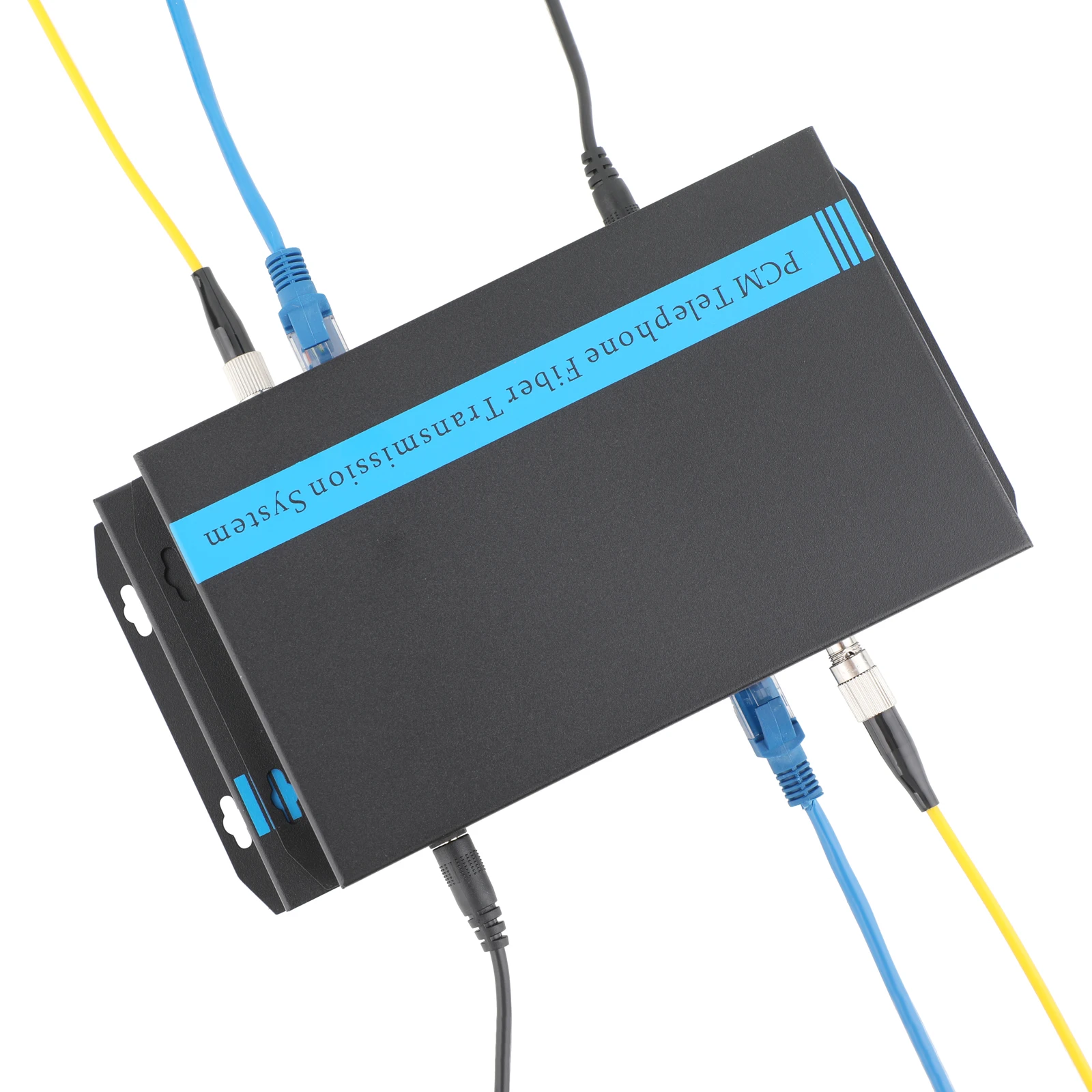 جهاز إرسال واستقبال بصري للهاتف 1/2/4/8-Way SC واجهة PCM محول + منفذ شبكة 100 متر طاقة الولايات المتحدة/الاتحاد الأوروبي لعمليات الاتصالات