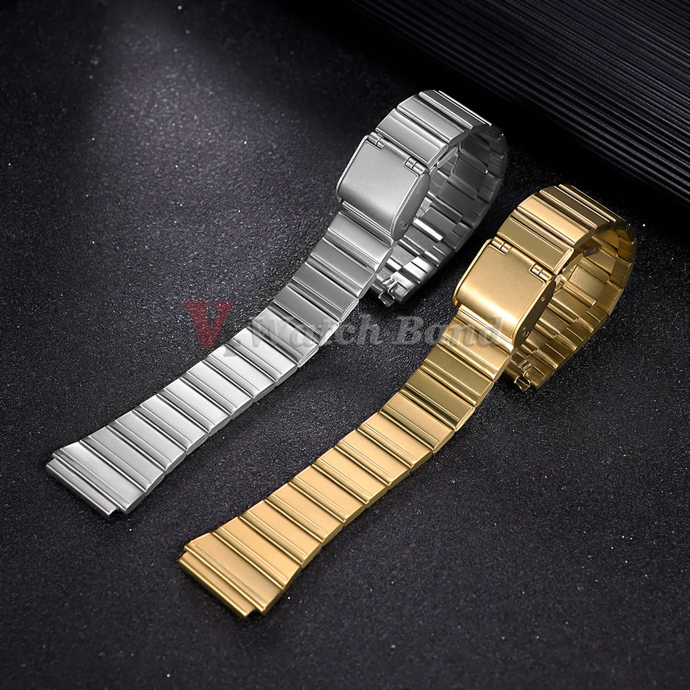 Steel Watch Strap 18mm for CASIO F91W W-800H W800H SGW400 F84 F105/108 A158/168 AE1200 Band 20mm for CA53 CA61 FT100 W520 W720 view 4