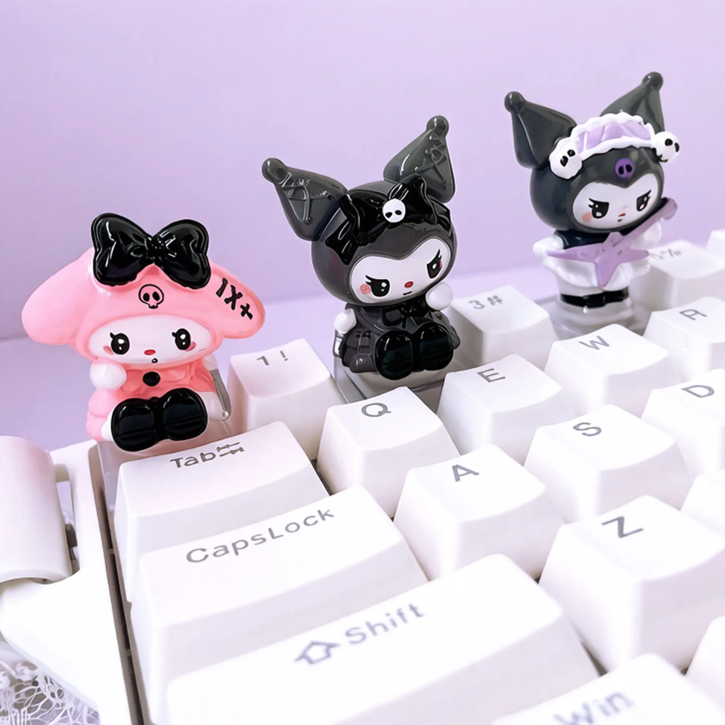 Sanrio Kullo Mi Melody three-dimensional keycap cute cartoon transparent resin keyboard decoration ESC replaceable