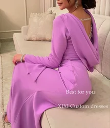 XIXI A-Line Scoop Neckline Zipper Up Long Sleeveless Evening Dresses Party Dresses Vestidos Para Eventos Especiales Wedding Part
