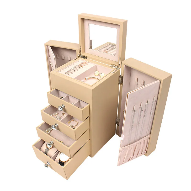 Large capacity multi-layer hand jewelry jewelry box earrings earrings necklace display stand ring storage box