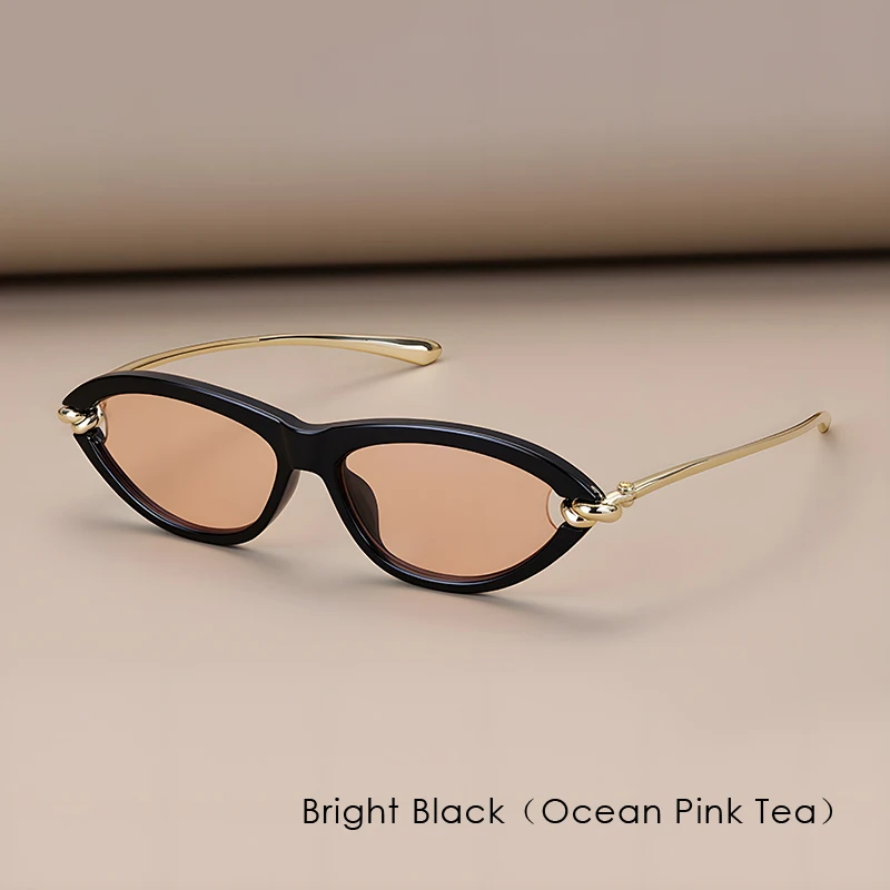 Trendy Luxe Merken Vrouwen Cat Eye Schildpad Zonnebril UV400 Ovale Bril Voor Vrouw Modeontwerper Klassieke Bril
