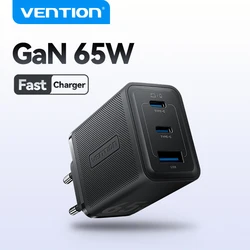 Vention 65W GaN Charger Type C Quick Charge 4.0 3.0 USB Charger For iPhone 15 14 13 12 Pro Max Fast Charger For Laptop PD Charge