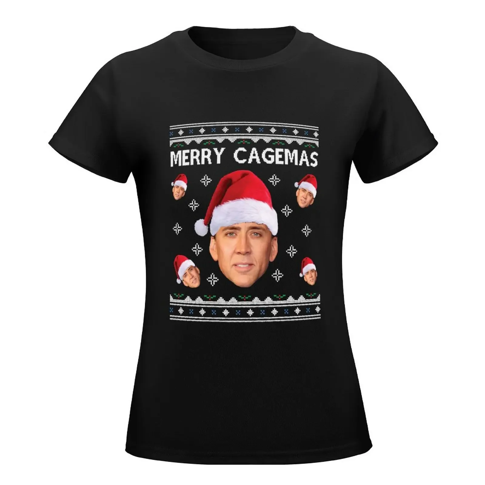 Nicolas Cage Stage Name Actor Filmmaker Coppola Received Many Awards Merry Cagemas Christmas Knitpo T-Shirt