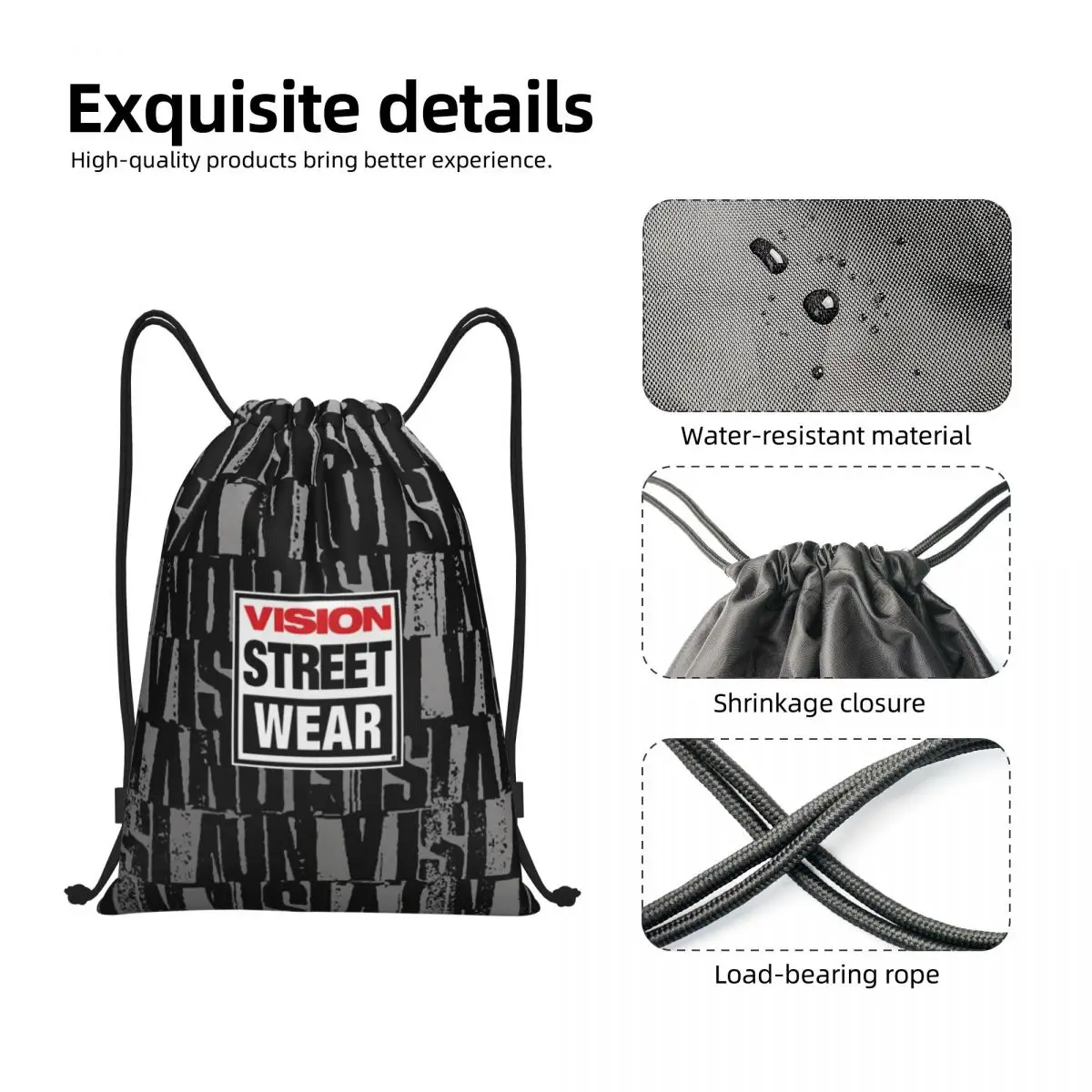 Sac à dos de sport pliable personnalisé pour hommes et femmes, Cool Vision Street Wear, sac à bandoulière de proximité, sacs à dos d'entraînement