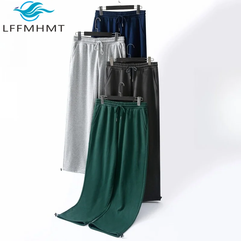 Unisex 2026 Spring Fall Fashion Black Jogger Pants Loose Casual Sweatpants Japanese Style Elastic Waist Drawstring Sportswear