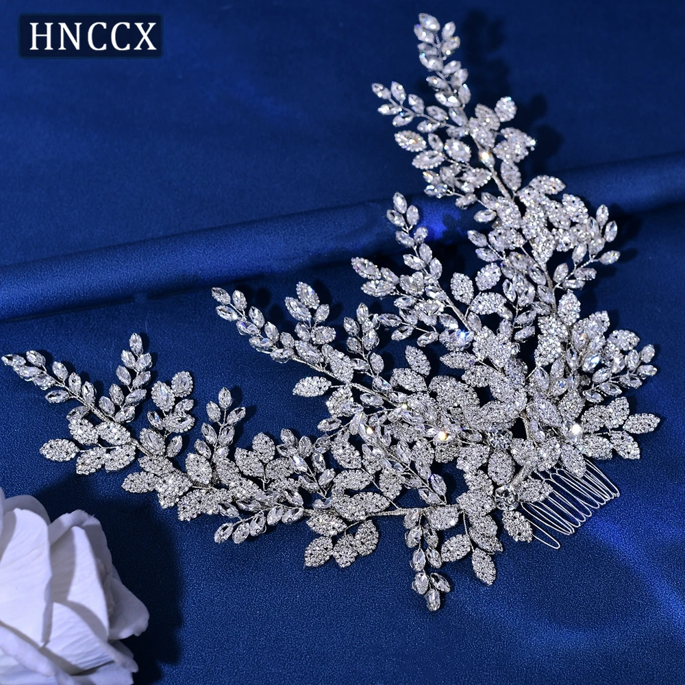 

HNCCX Handmade Bridal Crown Shiny Rhinestone Hair Comb Wedding Headband Bride Hair Accessories Headwear Banquet Ornaments CP449