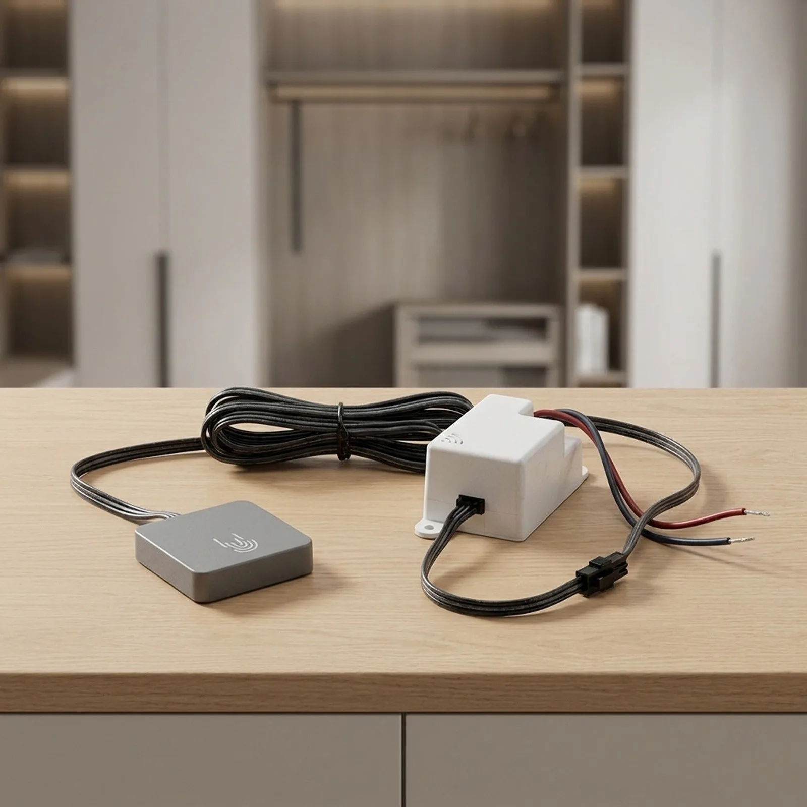 220V Partition Sensor Switch for Wardrobe and Cabinet Installations with Touch Sensing Dimming and 100W Load Capacity