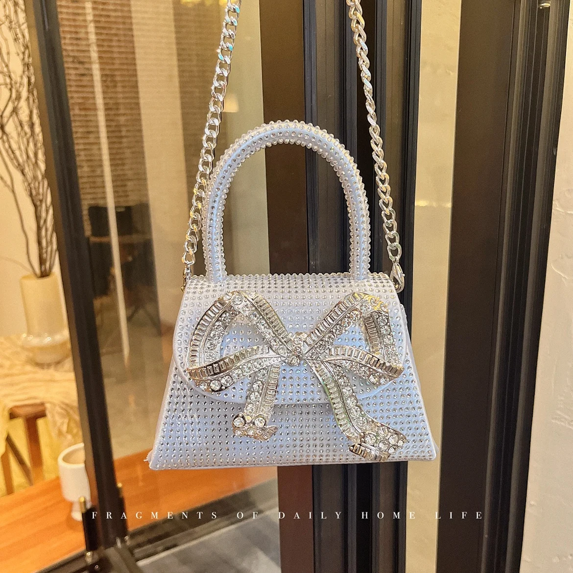 Luxury Bling Square Bag Women\'s Handbag Glitter Shiny Rhinestones Diamond Evening Bag Wedding Party Clutch Purse Shoulder Bag