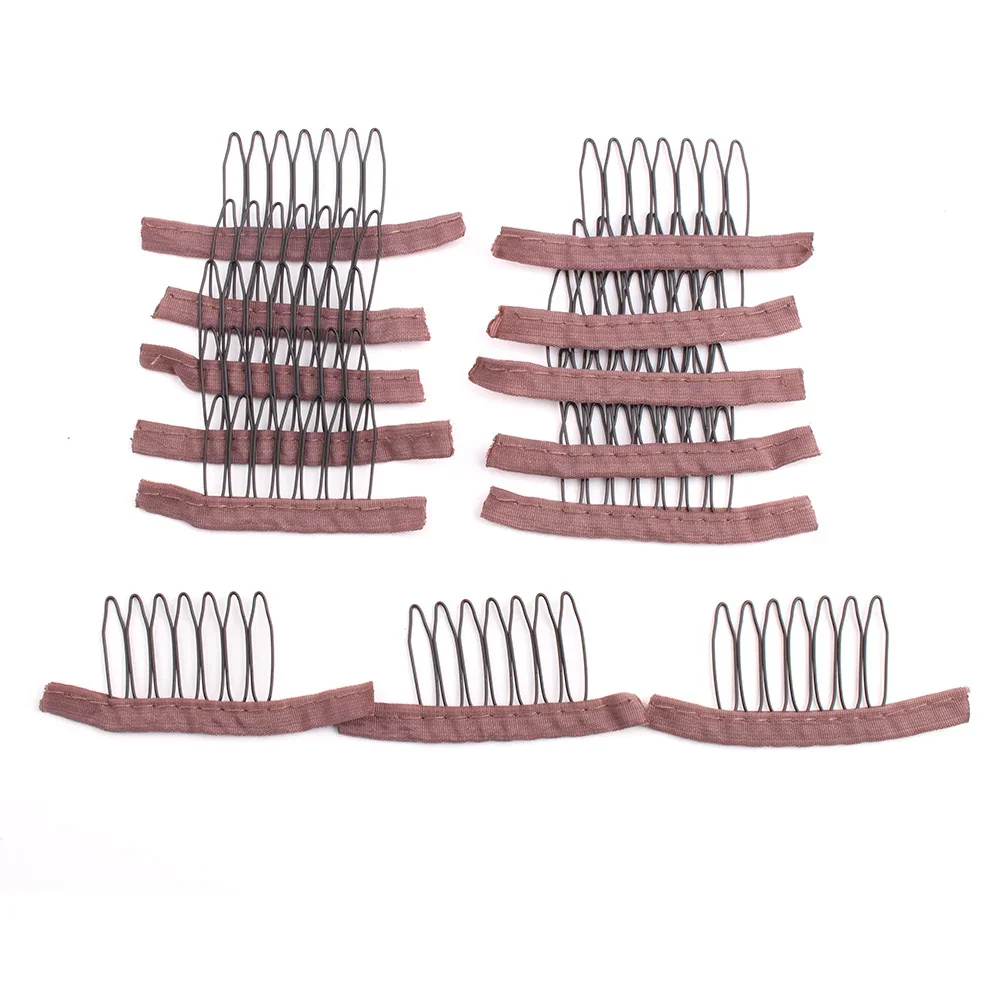 Peines para pelucas grandes, Clips para extensiones de cabello, suministro de fábrica, 7 heeth, 10-20 unids/lote