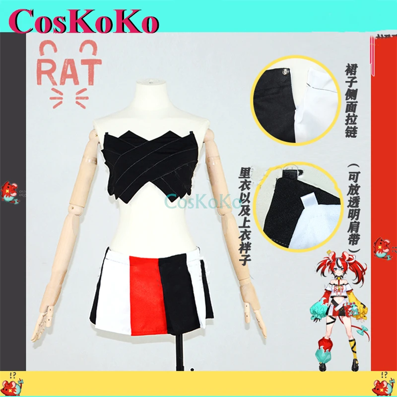 CosKoKo Hakos Baelz Cosplay Anime Vtuber Hololive English Costume Sweet Nifty Lovely Uniform Halloween Party Role Play Clothing