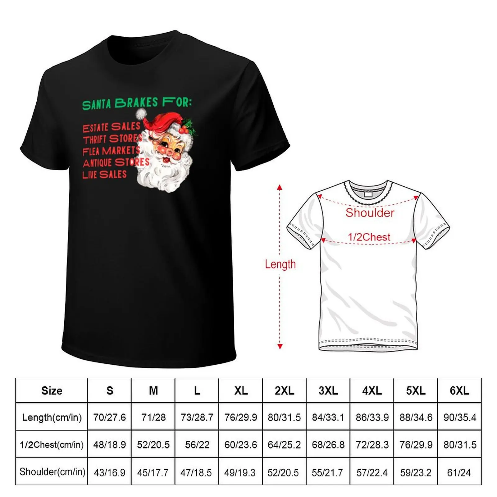 Santa Brakes For VINTAGE T-Shirt Casual All Match Short Sleeve T-Shirt