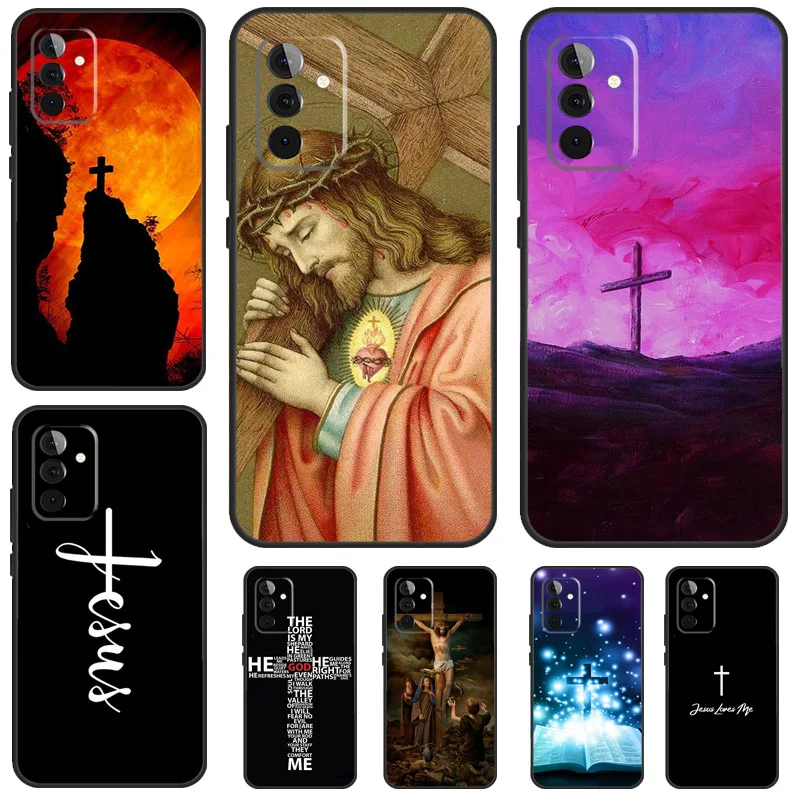 Jesus Cross Case For Samsung Galaxy A14 A54 A34 A12 A22 A32 A52 S A51 A71 A13 A23 A33 A53 A15 A25 Cover