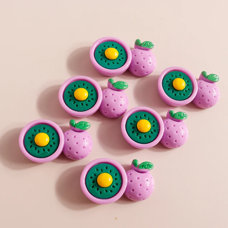 10pcs Cute Fruit Flatback Resin Charms for DIY Jewelry