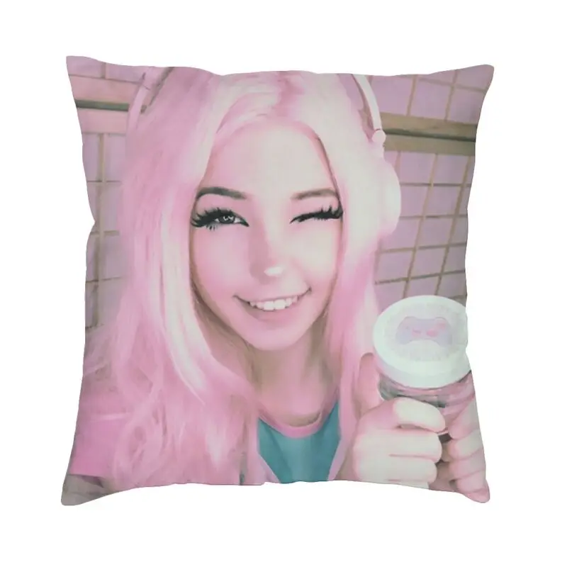 Belle Delphine Nordic Pillow Cover Decoracion Salon British Internet Celebrity Car Cushion Case Double-Sided Printing