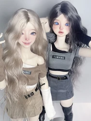 New Arrival (1/4 BJD Doll Clothes) Off Shoulder T-shirt Tops and Workwear Short Skirt for 1/4 SD MSD Dolls Accessories