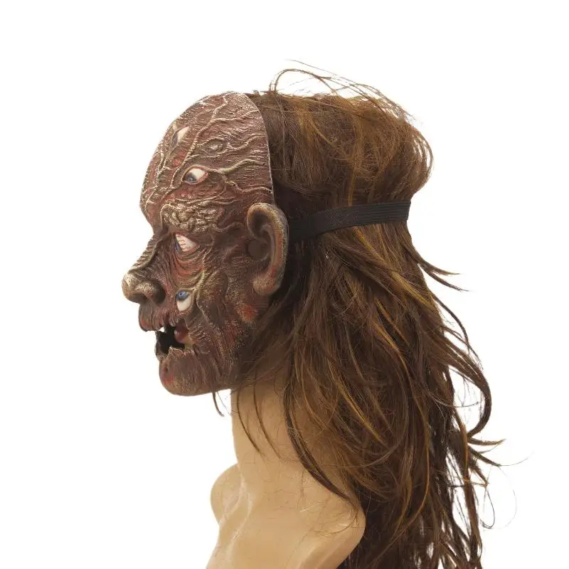 Goblin-Elf-Maske, Ork-Masken, gruselige Dämonenschädel-Monster-Gnome-Latex-Helme, Goblinoid-Kostüm-Requisite für Halloween, Karneval und Partys – Detail 7