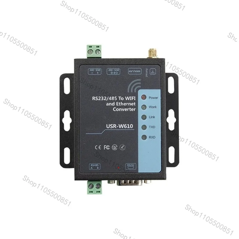 USR-W610 Industrial WiFi Serial to Ethernet Converter RS485/RS232 Port Supports Modbus TCP/RTU Protocol