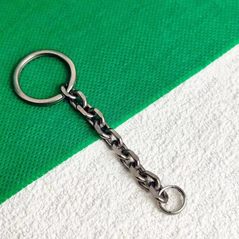 Tactical Titanium Keychain 1 Inch with 2.5CM Key Ring for Outdoor Camping Hiking Gear Survival Tool Accessories
