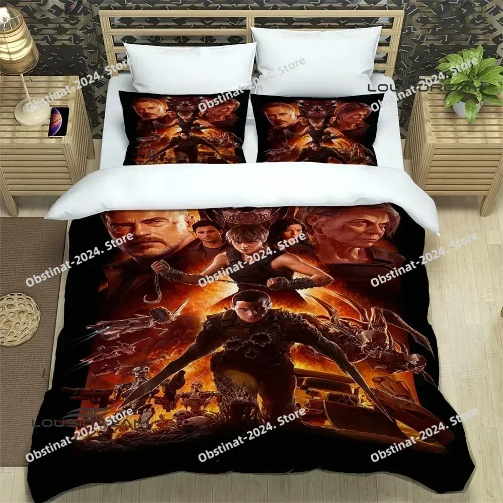 Schwarzenegger Terminator Bedding Set Printed single Comforter Quilt Bed Cover Duvet Cover Pillow Case 3 Pieces Kids Adult Size