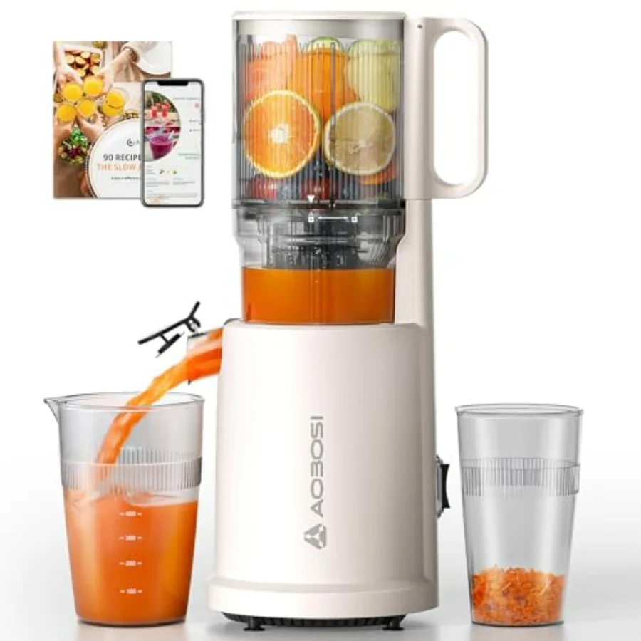

Slow Cold Press Juicer Machine Electric Masticating Juicer Extractor with 5.4 Extra Large Feed Chute for Whole Fruits Vegetable