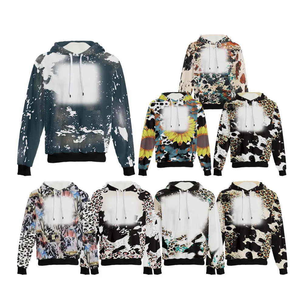 Fashion Loose Top Sublimation Blank Sweater For Thermal Transfer Printing Parent-Child Sports Hoodies Polyester Brushed Clothes