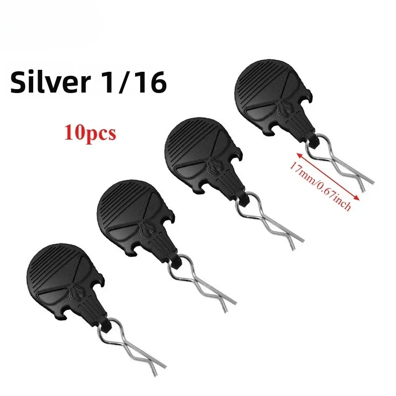 10 Universal RC Car Body Clips w/Pull Tabs Black or White R Pins for 1/8/10/16 Scale Losi Arrma Axial and All 1/8 Redcat HPI HSP