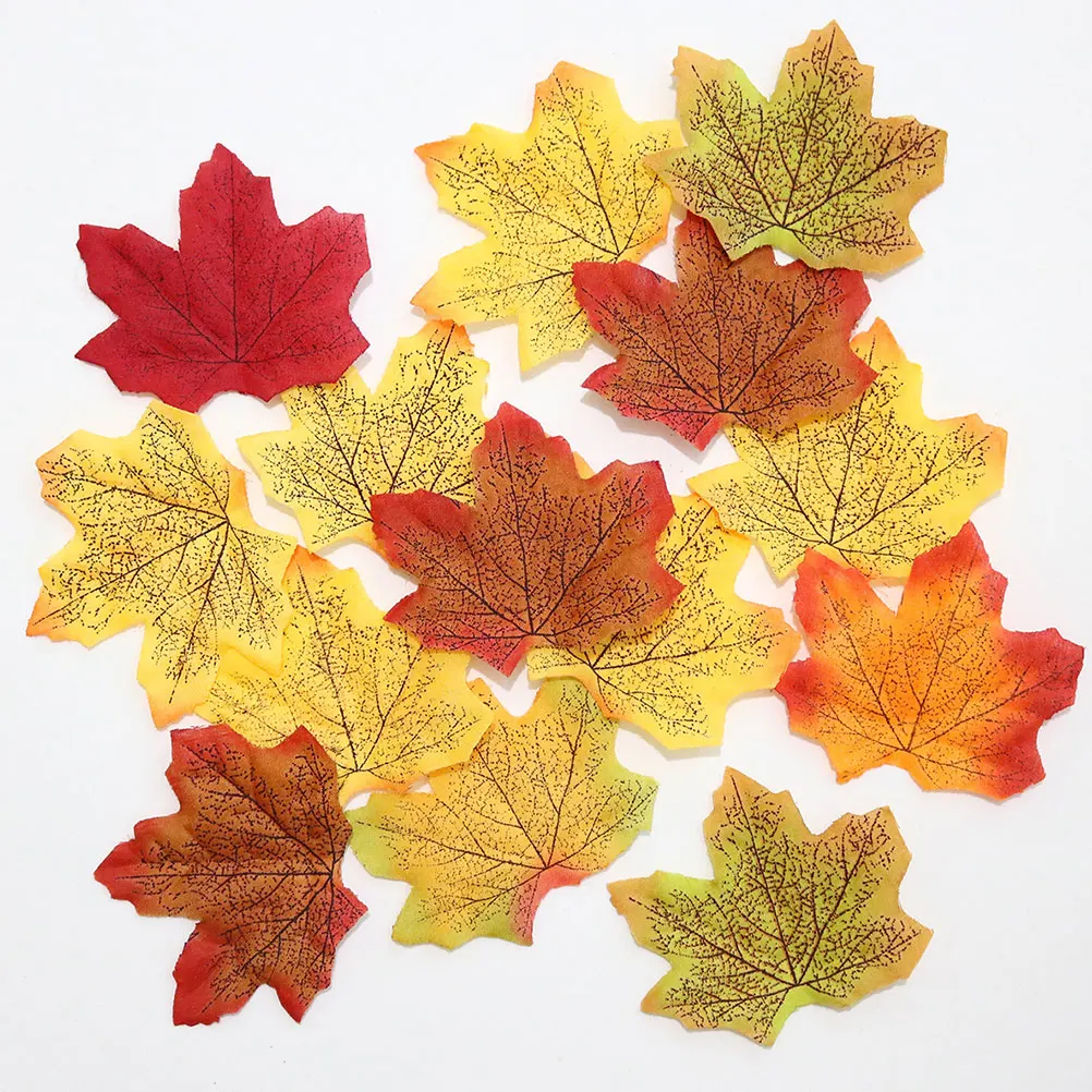 

Simulated Leaves Artificial Simulation Maple Leaf Fall Decor Thanksgiving Fall Layout Maple Leaves Decor Party Layout DIY