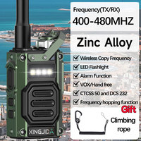 Chierda XA501 Mini Walkie Talkies Long Range Sturdy Flashlight Wireless Copy Frequency Zinc Alloy Type-C For Mountain climbing