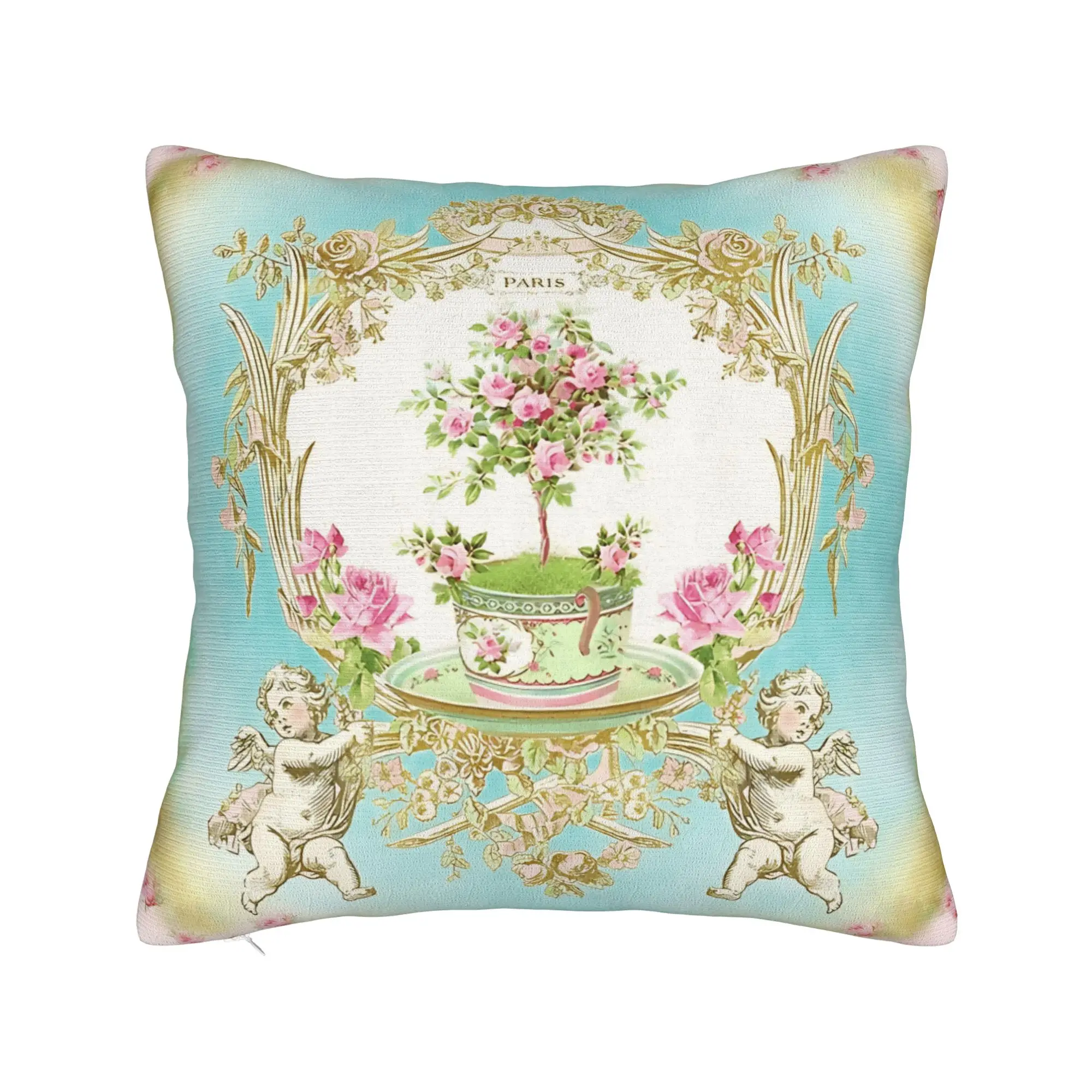 Marie Antoinette Afternoon Tea In French Paris Pillowcases  Retro Trendy Pillow Case For Office  Home Decor Custom Pillow Cover