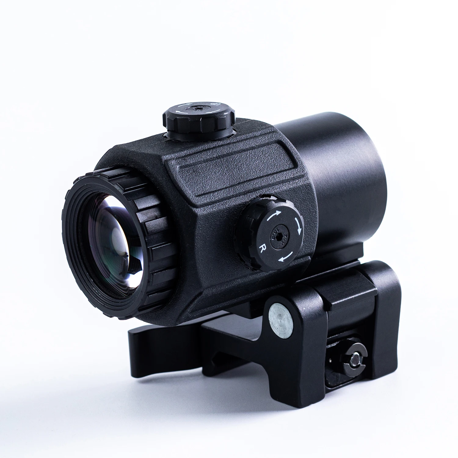 

G43 3X Red Dot Magnifier: 7mm Riser & Side-Switchable QD STS Mount for Airsoft AR-15 Hunting