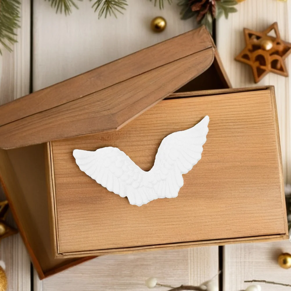 

12Pcs Christmas Craft Accessories Angel Wings Decorations DIY Projects Pendant Charms Holiday Ornaments Angel Wings for Crafting