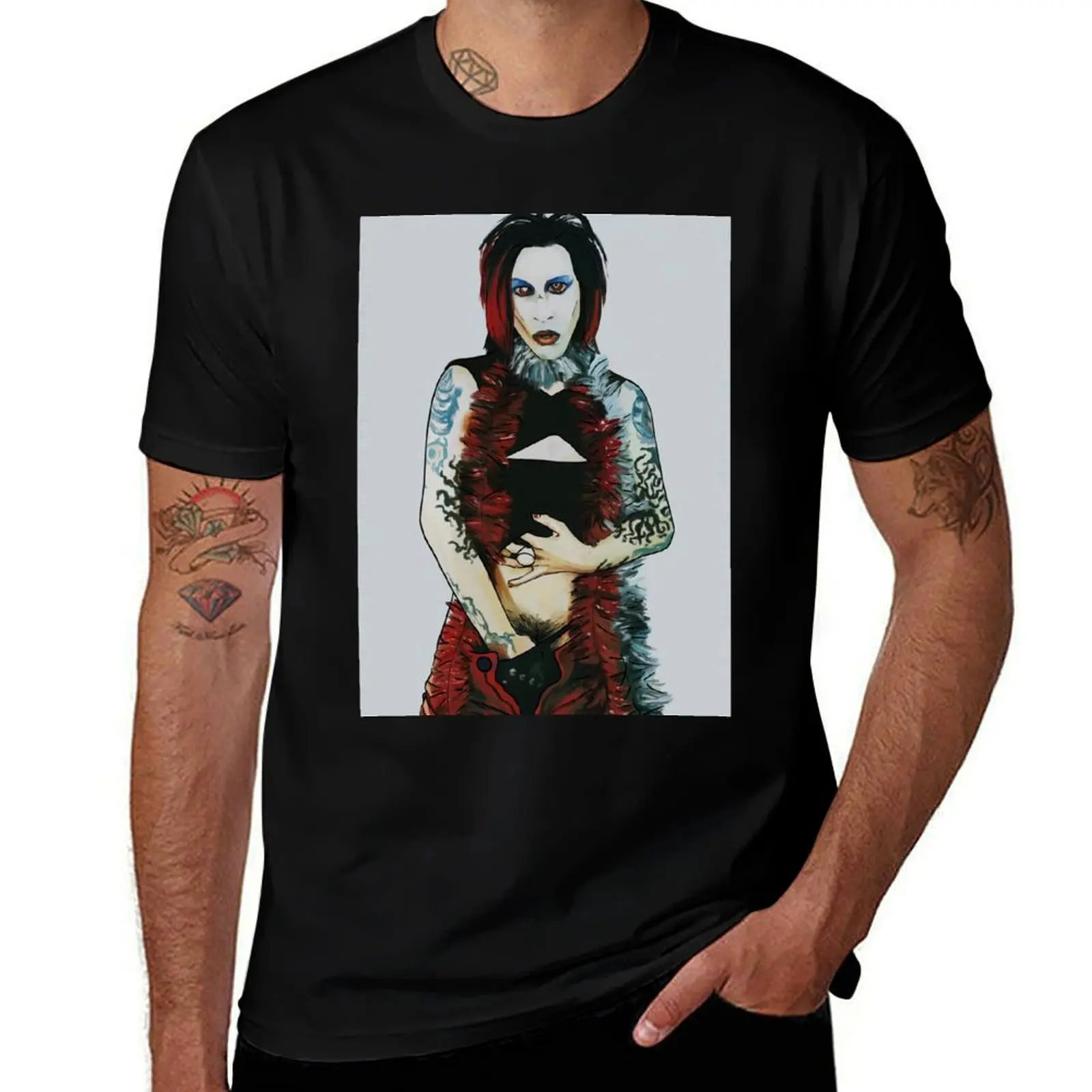 

anime shirt t man tshirt manson T-Shirt shirts cotton oversize t anime
