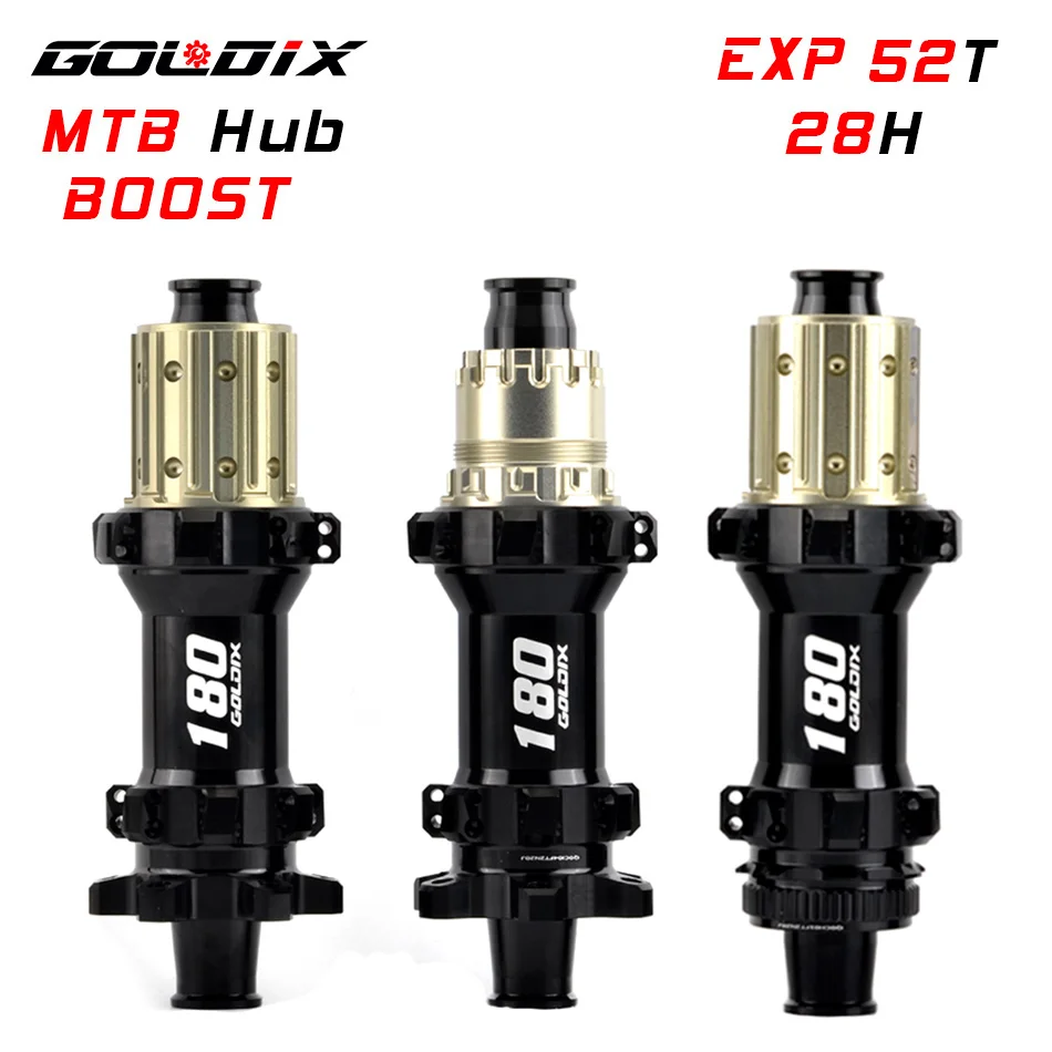 GOLDIX M180 MTB BOOST Hub 6 Bolt Center Lock Disc 28H EXP Ratchet 52T Mountain XD Class Bike Hub for Shimano SRAM 11 12 Speed