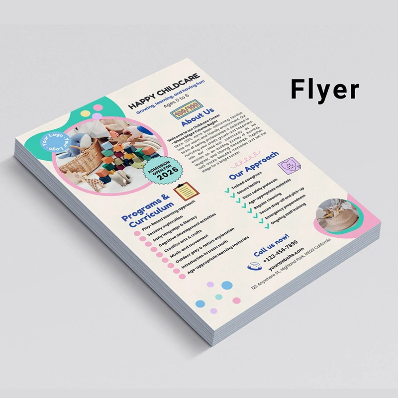 Customized A6A5A4 flyer commodity price list introduction advertisement 157gms free delivery double-sided printing poster