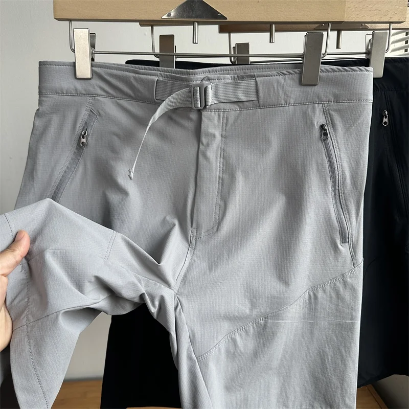

Lightweight Qui-Dry Waterproof Breathable Men's Outdoor Sports Casual orts Five-Quarter Length Straight Leg mid Waist