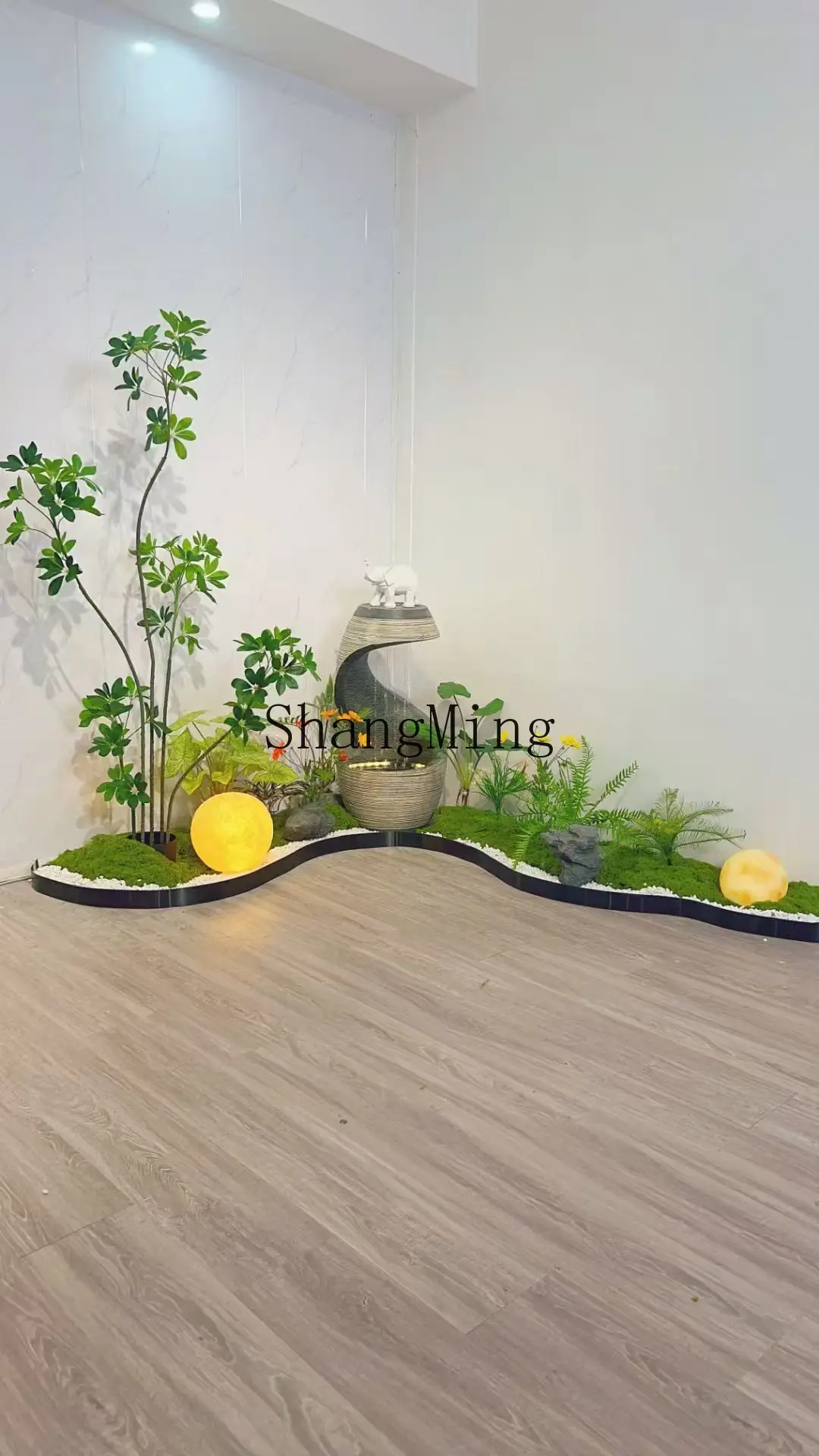 

FG indoor simulation flowing water ornament landscaping hotel restaurant living room corner simulation green plants