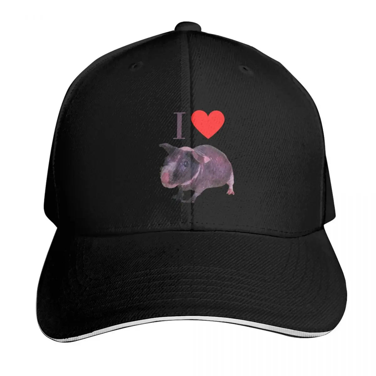 I Heart Skinnypig! Baseball Cap Adjustable Buckle Closure Moisture Wicking Quick Dry Curved Brim Classic Fit