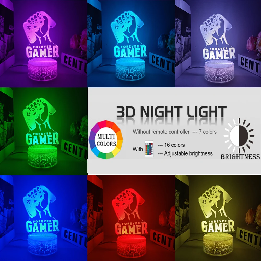 3D Nachtlampje Gaming Kamer Bu - Desk Setup Kids recensie en prijs
