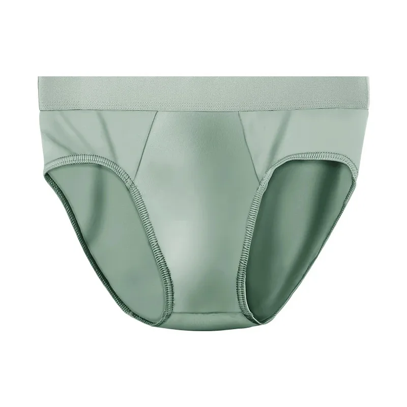 Bejirog 3 - pack men's ice - silk underwear. Thin - style for summer, with U - convex briefs. Breathable, solid - colored shorts