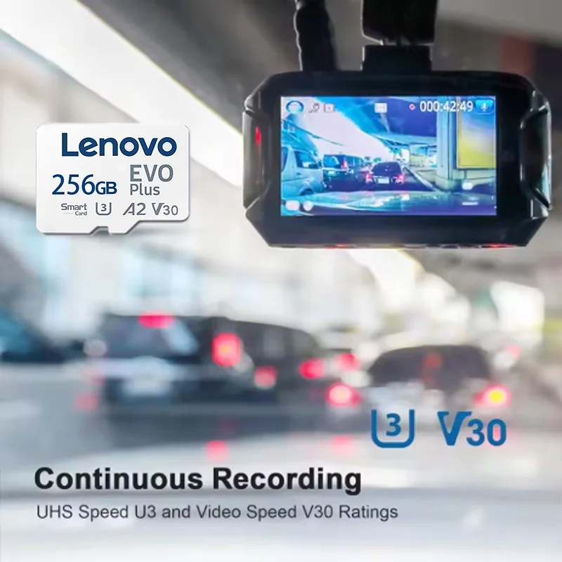 

Lenovo EVO plus High-Speed Class 10 Micro SD Card 64GB/128GB/256GB/512GB/2TB - A2 V30 U3 TF Memory Card for Reliable Data Storag