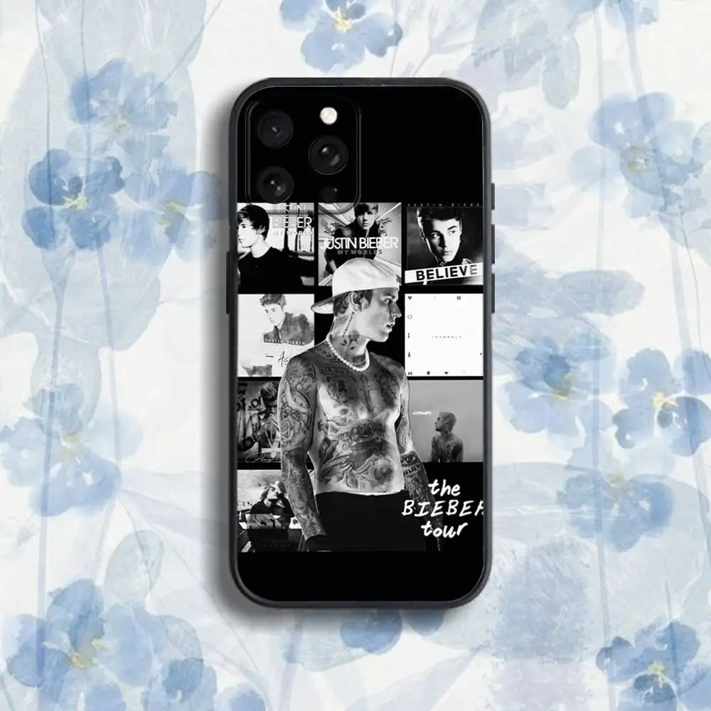 S-SWAG II J-Justin B-Bieber Capa de telefone para iPhone 17,16,15,14,13,12,Pro,Max,Plus,E,SE4,Air,Mini Caixa macia preta