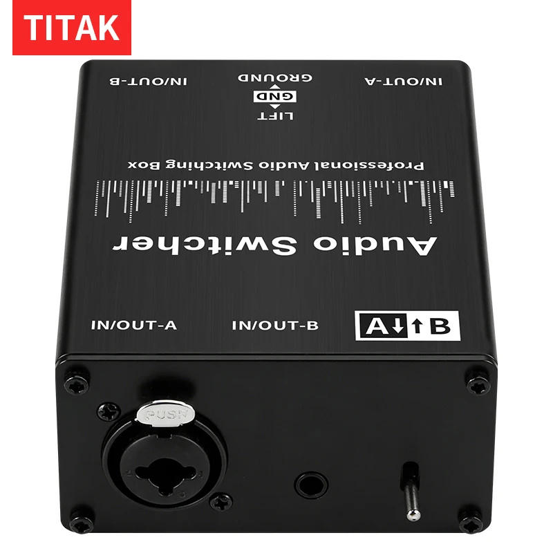 XLR Symmetrischer Audio-Quellumschalter 2 Eingänge 1 Ausgang oder 1 Eingang 2 Ausgänge Manueller Selektor 2 Stecker 1 Buchse für Mikrofon Soundkarte Mixer
