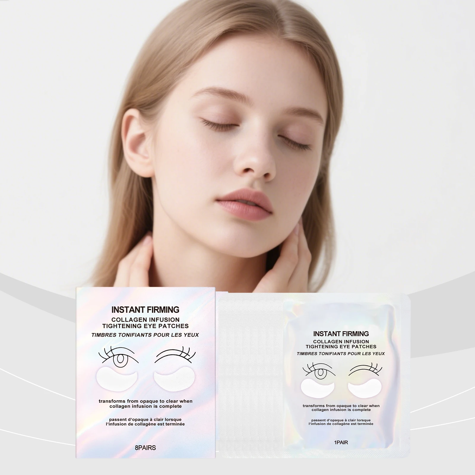 

Collagen Firming Eye Membrane Anti Dark Circles Removal Eyes Bags Reduce Fine Lines Long Lasting Hydration Moisturizing Eye Mask