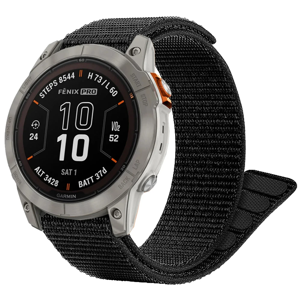 Garmin Fenix-Capaciron用ナイロンストラップ,26mm,22mm,モデル965および955