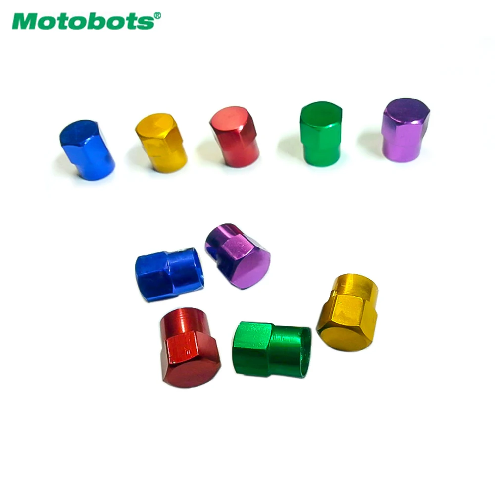 

MOTOBOTS 100Pcs Car Motorcycle Metal Tire Valve Stem Covers Caps 6 Colors Random Color #FD-5482
