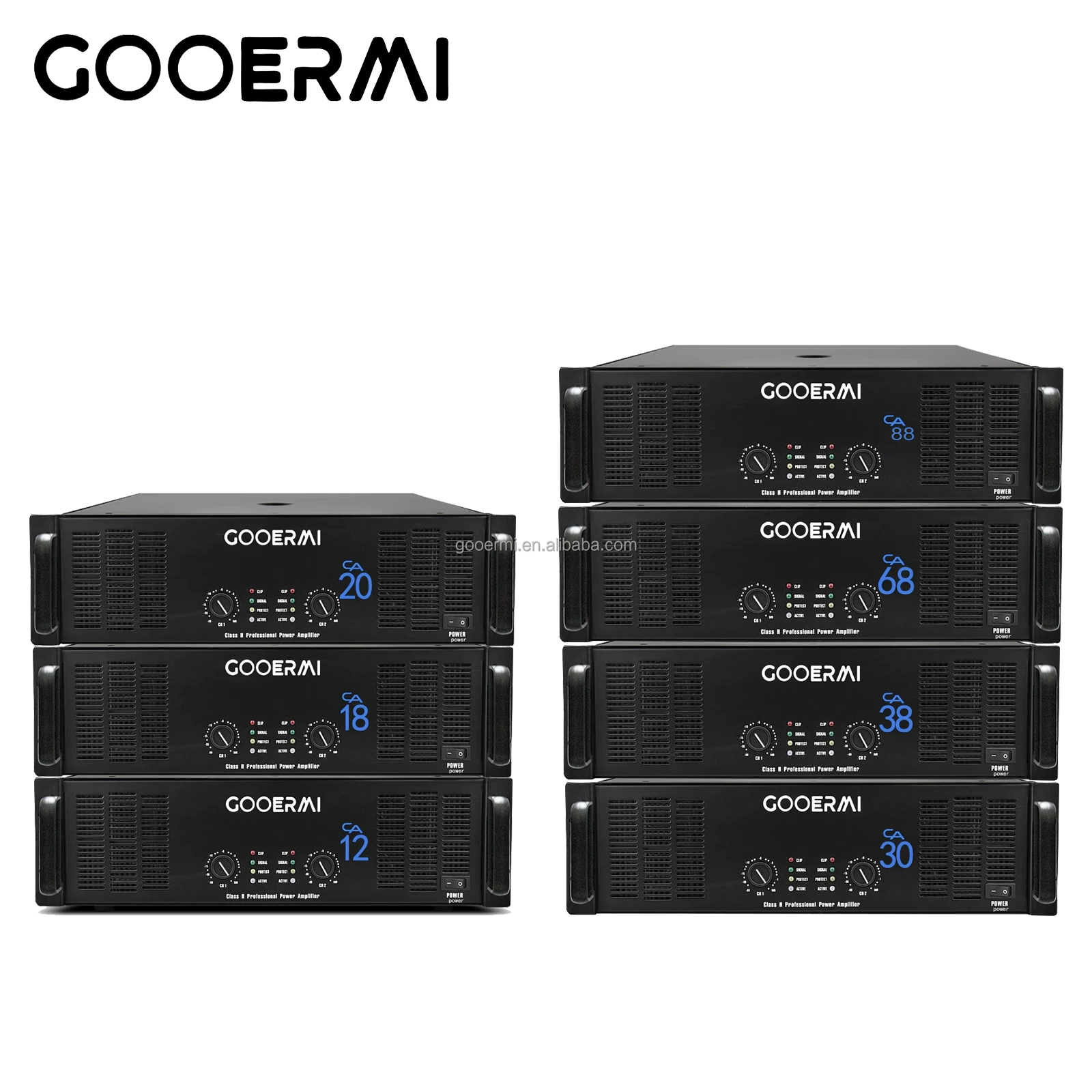 

Gooermi CA Power AMP 3U 2-channels 2200 Watt Professional Amplifier