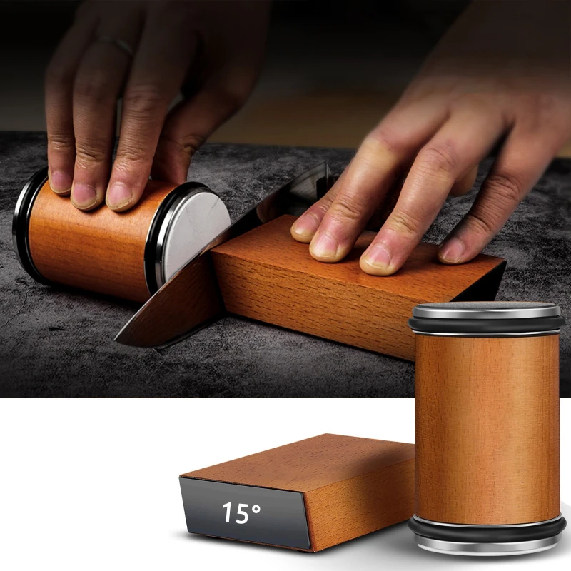 Klassischer Rollenmesser-Schärfer aus Aluminiumlegierung mit Schleifrolle, Haushalts-Schnellschärfwerkzeug