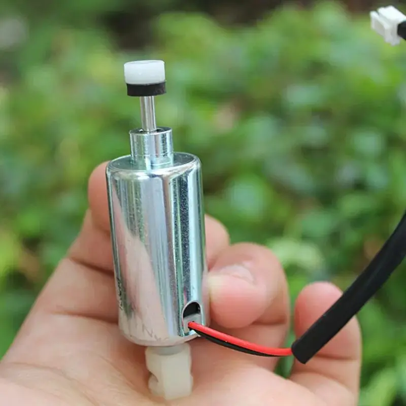 DC12V 0.4A 24V 0.8A Mini DC Electromagnet Stroke 7.6mm Electric Magnet Push Pull Through Type Powerful Pull Switch Electromagnet