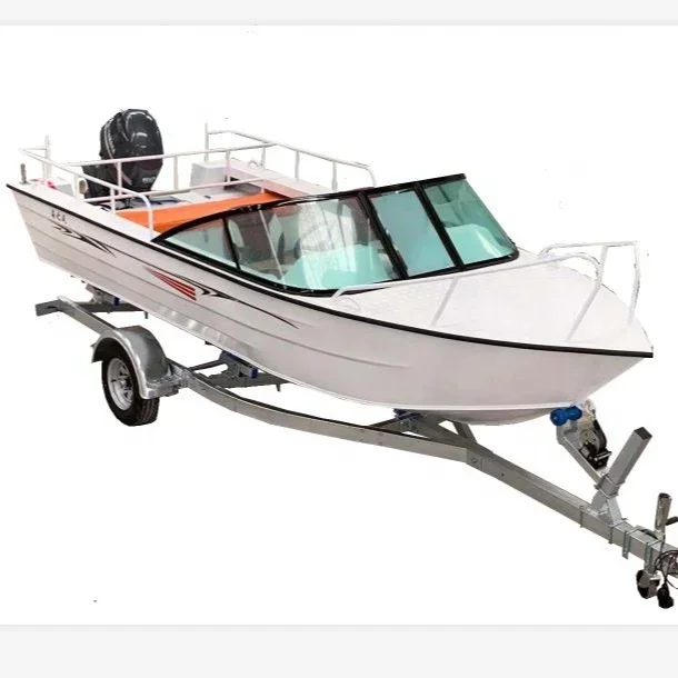 

5.28M Aluminum and Fiberglass Yacht CE Fishing Boat 30-90PH Rescue Speed Boat 5 Passengers Cruiser Boat